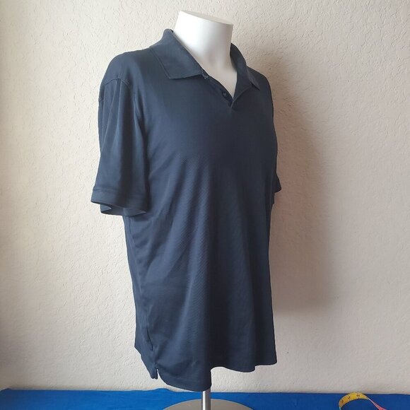 XL Men's Perry Ellis Navy Blue Polo - Picture 4 of 9